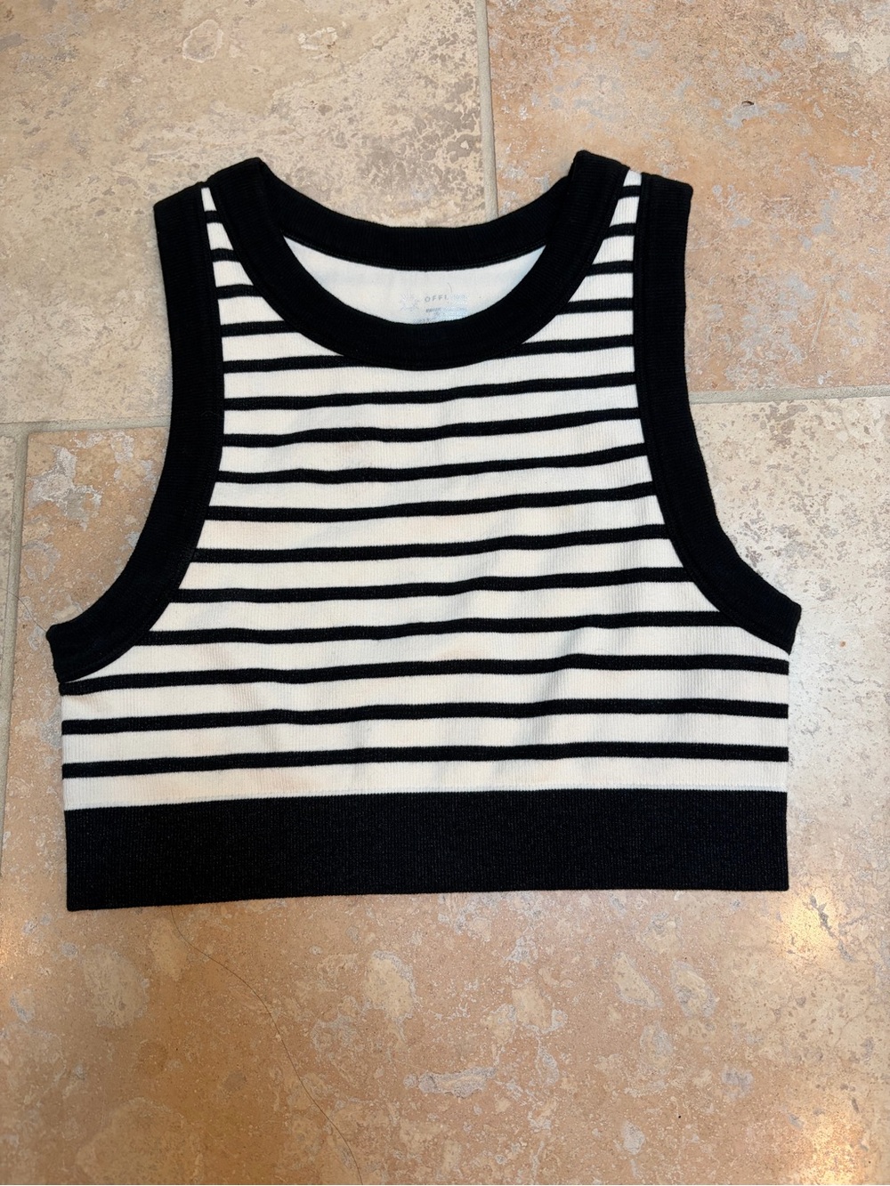 Aerie Striped Cropped Tank Top